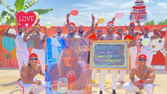 Afrikanisches Fitness Team PLUS: Maßgeschneiderter Übergröße-Foto